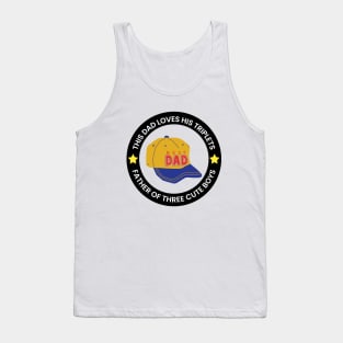this dad loves his triplets Tank Top